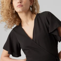 VERO MODA VMSAKI SS CALF WRAP DRESS WVN GA NOOS Dames Jurk - Maat L -Trendy Meid Verkoop 800x1200 431