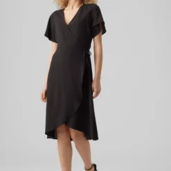 VERO MODA VMSAKI SS CALF WRAP DRESS WVN GA NOOS Dames Jurk - Maat L -Trendy Meid Verkoop 800x1200 432