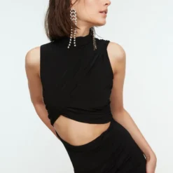 Trendyol Vrouwen Standaard Mouw Staande Kraag Bodycon Jurk 16 Trendyol Vrouwen Standaard Mouw Staande Kraag Bodycon Jurk -Trendy Meid Verkoop 800x1200 468