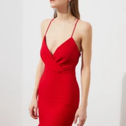 Trendyol Vrouwen Standaard Mouw Cache-coeur Bodycon Jurk -Trendy Meid Verkoop 800x1200 488