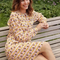 NED Jurk Jackie 3 4 Tullips Woven 23s1 Ss048 02 110 Oker Dames Maat - L 5 NED Jurk Jackie 3 4 Tullips Woven 23s1 Ss048 02 110 Oker Dames Maat - L -Trendy Meid Verkoop 800x1200 500