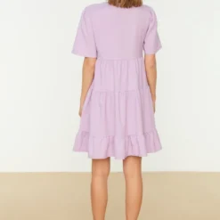 Trendyol Vrouwen Standaard Mouw V-hals Verschuiving Jurk -Trendy Meid Verkoop 800x1200 509