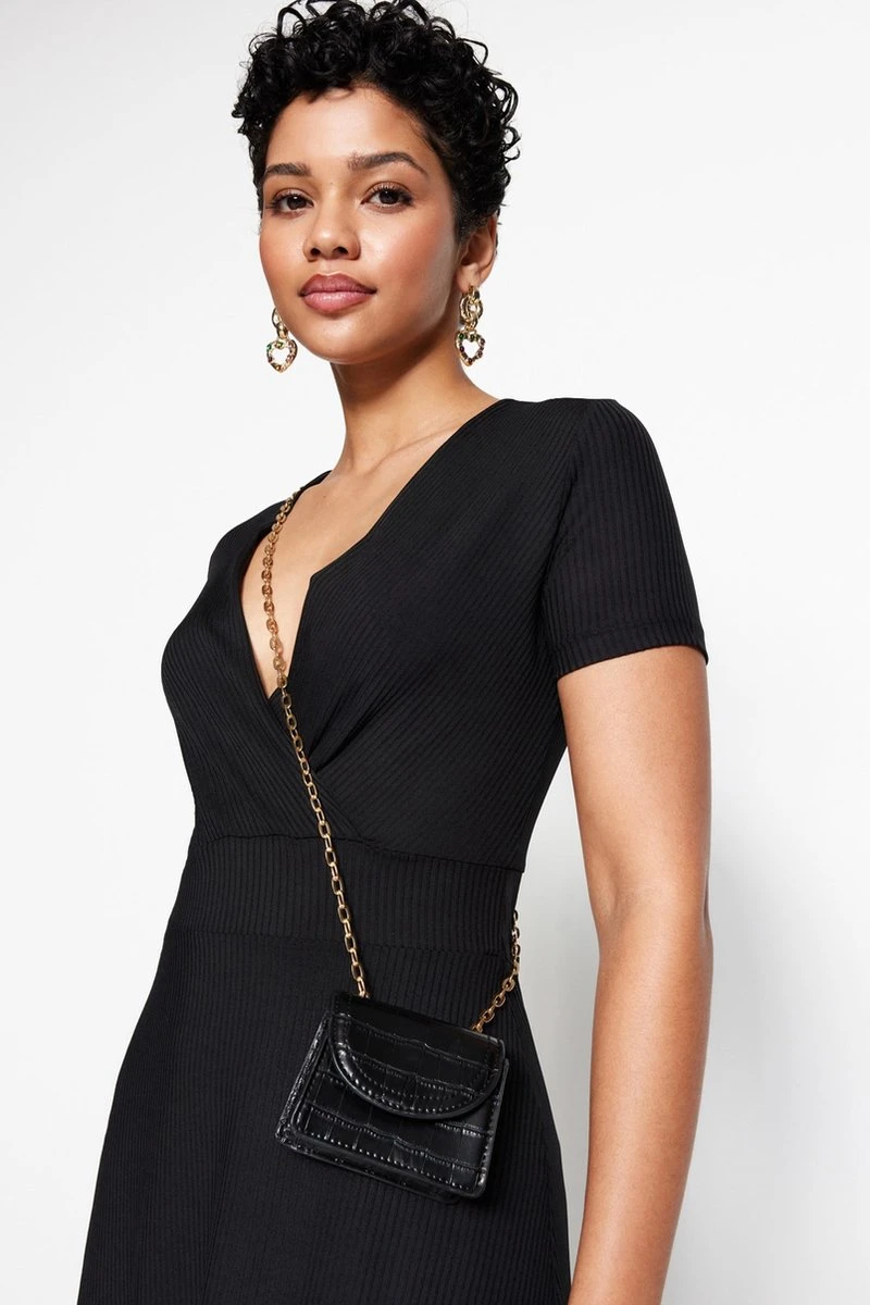 Trendyol Vrouwen Standaard Mouw Cache-coeur A-lijn Jurk 2 Trendyol Vrouwen Standaard Mouw Cache-coeur A-lijn Jurk - Afbeelding 2