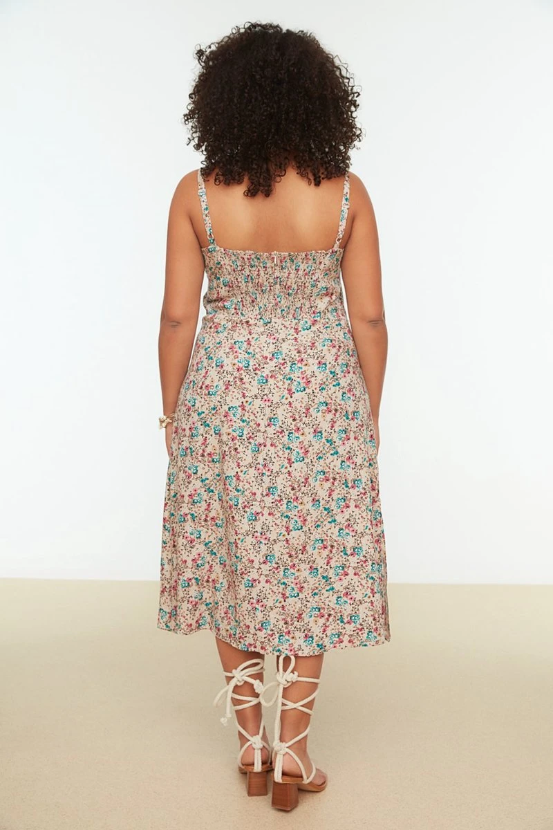 Trendyol Vrouwen Standaard Mouw V-hals Basis Grote Maten Jurk 9 Trendyol Vrouwen Standaard Mouw V-hals Basis Grote Maten Jurk - Afbeelding 9