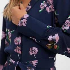 Vero Moda Jurk Vmlydia Ls Calf Shirt Dress Wvn 10278874 Navy Blazer Dames Maat - M -Trendy Meid Verkoop 800x1200 618