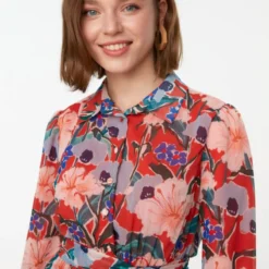 Trendyol Vrouwen Standaard Mouw Reverskraag Basis Jurk -Trendy Meid Verkoop 800x1200 662