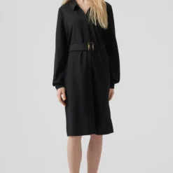 VERO MODA JURK VMPAM L/S SHIRT DRESS JRS BTQ BLACK DAMES MAAT - L 18 VERO MODA JURK VMPAM L/S SHIRT DRESS JRS BTQ BLACK DAMES MAAT - L -Trendy Meid Verkoop 800x1200 673