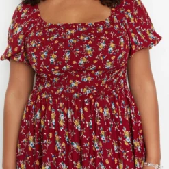 Trendyol Vrouwen Ballon Mouw Vierkante Kraag A-lijn Plus Size Jurk 12 Trendyol Vrouwen Ballon Mouw Vierkante Kraag A-lijn Plus Size Jurk -Trendy Meid Verkoop 800x1200 687