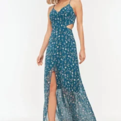 Trendyol Vrouwen Standaard Mouw V-hals A-lijn Jurk