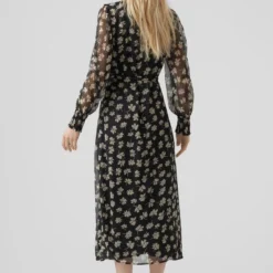 Vero Moda Jurk Vmpica L/s V-neck 7/8 Dress Wvn Btq Black Dames Maat - XL -Trendy Meid Verkoop 800x1200 755