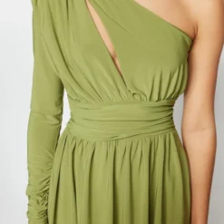 Trendyol Vrouwen Een Schouder Asymmetrische Kraag Schaatser Jurk -Trendy Meid Verkoop 800x1200 793