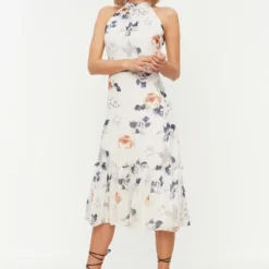 Trendyol Vrouwen Standaard Mouw Halternek A-lijn Jurk