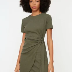 Trendyol Vrouwen Standaard Mouw Ronde Hals Omslag Jurk -Trendy Meid Verkoop 800x1200 861