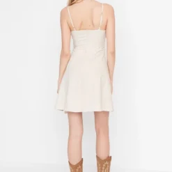 Trendyol Vrouwen Spaghettibandjes Cache-coeur A-lijn Jurk -Trendy Meid Verkoop 800x1200 888