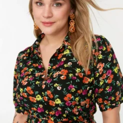 Trendyol Vrouwen Standaard Mouw Kraag Basis Grote Maten Jurk -Trendy Meid Verkoop 800x1200 981