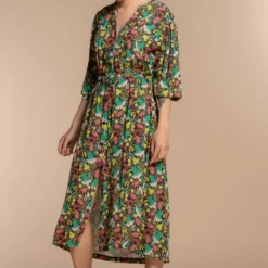 Geisha Jurk Midi Jurk Minimal Floral Print 37116 20 Navy/sea Green Combi Dames Maat - XXL -Trendy Meid Verkoop 801x1200 24