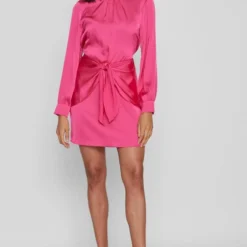 Vila Jurk Viannes O-neck L/s Short Dress/dc 14083842 Pink Yarrow Dames Maat - 38 -Trendy Meid Verkoop 802x1200 4