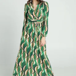 Cassis Lange Jurk In Viscose Met Etnisch Motief -Trendy Meid Verkoop 802x1200 5