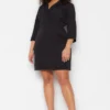 Trendyol Vrouwen Standaard Mouw V-hals Bodycon Plus Size Jurk