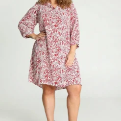 Paprika Korte Jurk In Viscose Met Bloemenmotief En Raglanmouwen -Trendy Meid Verkoop 805x1200 4