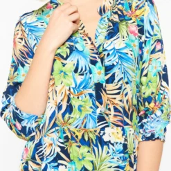 LOLALIZA Babydoll Jurk Met Bloemenprint - Marine Blauw - Maat 42 -Trendy Meid Verkoop 805x1200 8