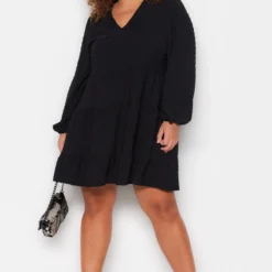 Trendyol Vrouwen Ballon Mouw V-hals Verschuiving Grote Maten Jurk 13 Trendyol Vrouwen Ballon Mouw V-hals Verschuiving Grote Maten Jurk -Trendy Meid Verkoop 806x1200 13