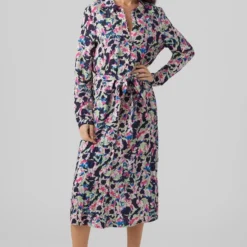 VERO MODA VMBONNI BAY LS CALF SHIRT DRESS WVN LCS Dames Jurk - Maat XS -Trendy Meid Verkoop 809x1200 4