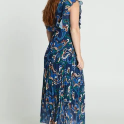 Cassis Lange Plisséjurk Met Gebloemde Kasjmierprint -Trendy Meid Verkoop 811x1200 6