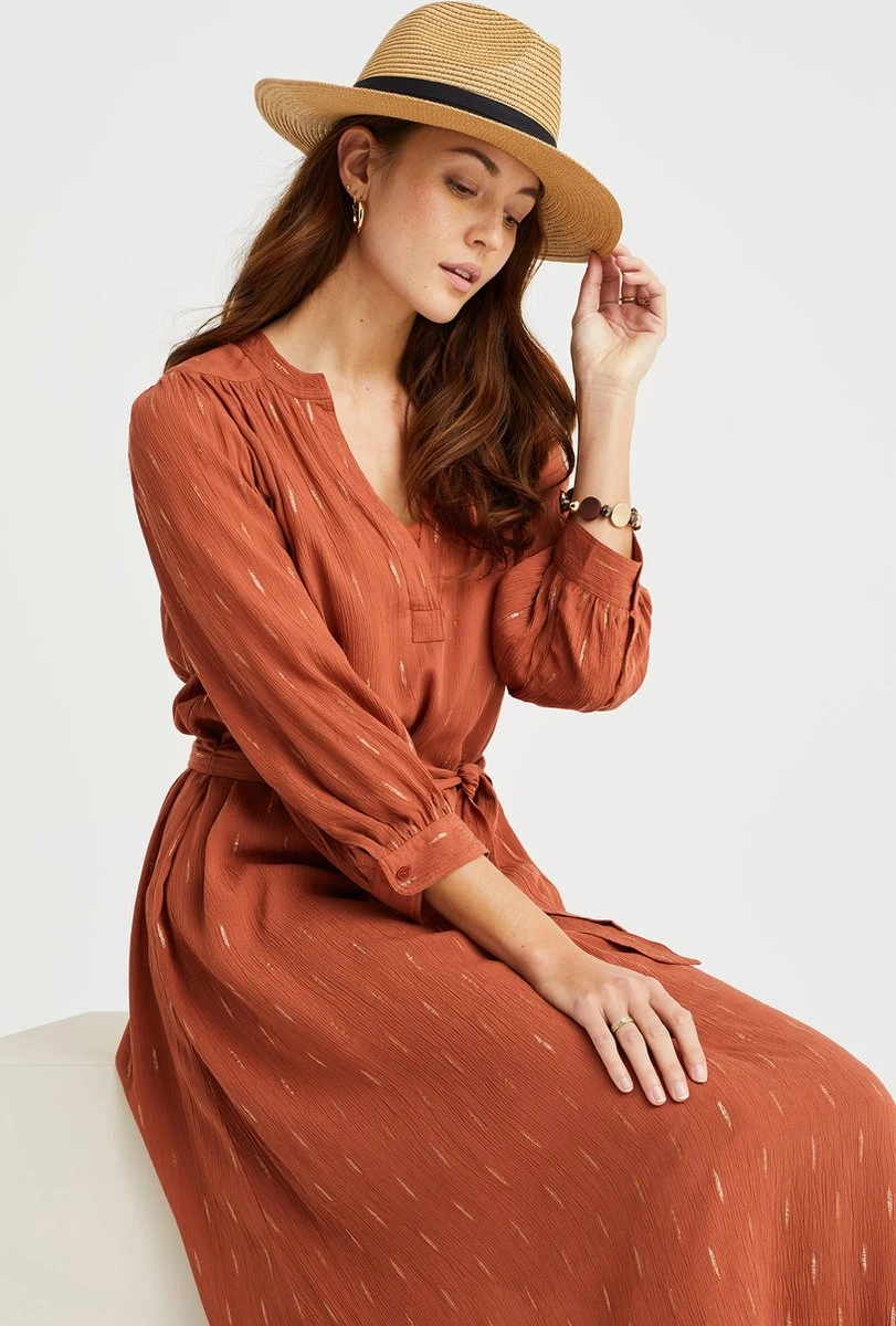 WE Fashion Dames Maxi-jurk Met Dessin 4 WE Fashion Dames Maxi-jurk Met Dessin - Afbeelding 4