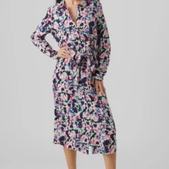 VERO MODA VMBONNI BAY LS CALF SHIRT DRESS WVN LCS Dames Jurk - Maat XS -Trendy Meid Verkoop 812x1200