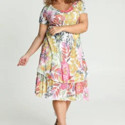 Paprika Korte, Katoenen Jurk Met Bloemenmotief -Trendy Meid Verkoop 812x1200 7