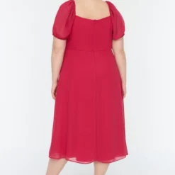 Trendyol Vrouwen Ballon Mouw Vierkante Kraag A-lijn Grote Maten Jurk -Trendy Meid Verkoop 814x1200 11