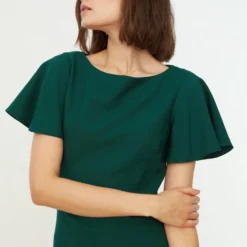 Trendyol Vrouwen Fluit Mouw Boothals Omslag Jurk -Trendy Meid Verkoop 814x1200 4