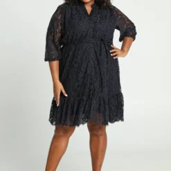 Paprika Korte, Effen Jurk Met Kant -Trendy Meid Verkoop 814x1200 8