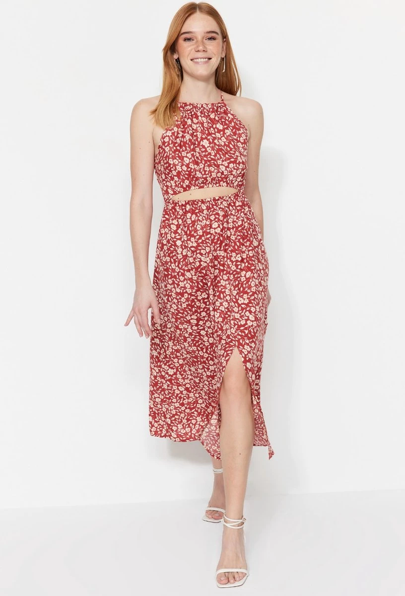 Trendyol Vrouwen Standaard Mouw Halternek Schaatser Jurk 1 Trendyol Vrouwen Standaard Mouw Halternek Schaatser Jurk