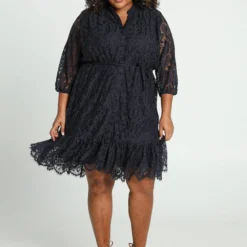 Paprika Korte, Effen Jurk Met Kant -Trendy Meid Verkoop 817x1200 6