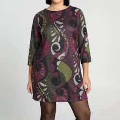 Cassis Korte Jurk Met Arabische Grafische Print