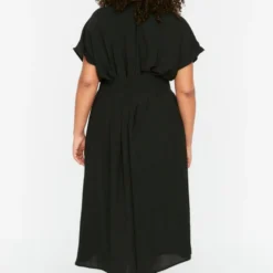 Trendyol Vrouwen Standaard Mouw Ronde Hals Basis Grote Maten Jurk -Trendy Meid Verkoop 818x1200 13