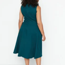 Trendyol Vrouwen Standaard Mouw Ronde Hals A-lijn Plus Size Jurk -Trendy Meid Verkoop 818x1200 14