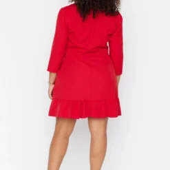 Trendyol Vrouwen Standaard Mouw Reverskraag Basis Grote Maten Jurk -Trendy Meid Verkoop 818x1200 19