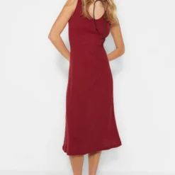 Trendyol Vrouwen Standaard Mouw V-hals A-lijn Jurk