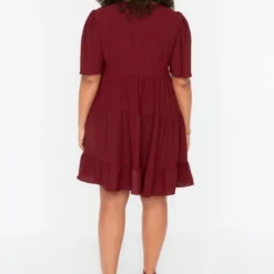 Trendyol Vrouwen Standaard Mouw V-hals A-lijn Grote Maten Jurk -Trendy Meid Verkoop 820x1200 30