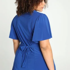 Paprika Korte, Effen Bow Jurk Met Smokwerk Op De Taille -Trendy Meid Verkoop 820x1200 33