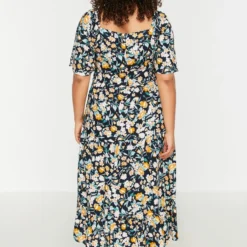 Trendyol Vrouwen Fluit Mouw V-hals Basis Grote Maten Jurk -Trendy Meid Verkoop 820x1200 35