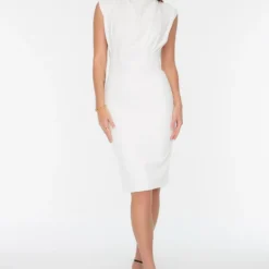 Trendyol Vrouwen Standaard Mouw Staande Kraag Basis Jurk