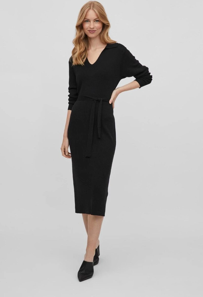 VILA VIMARLA COLLAR L/S KNIT DRESS Dames Jurk - Maat M 6 VILA VIMARLA COLLAR L/S KNIT DRESS Dames Jurk - Maat M - Afbeelding 6