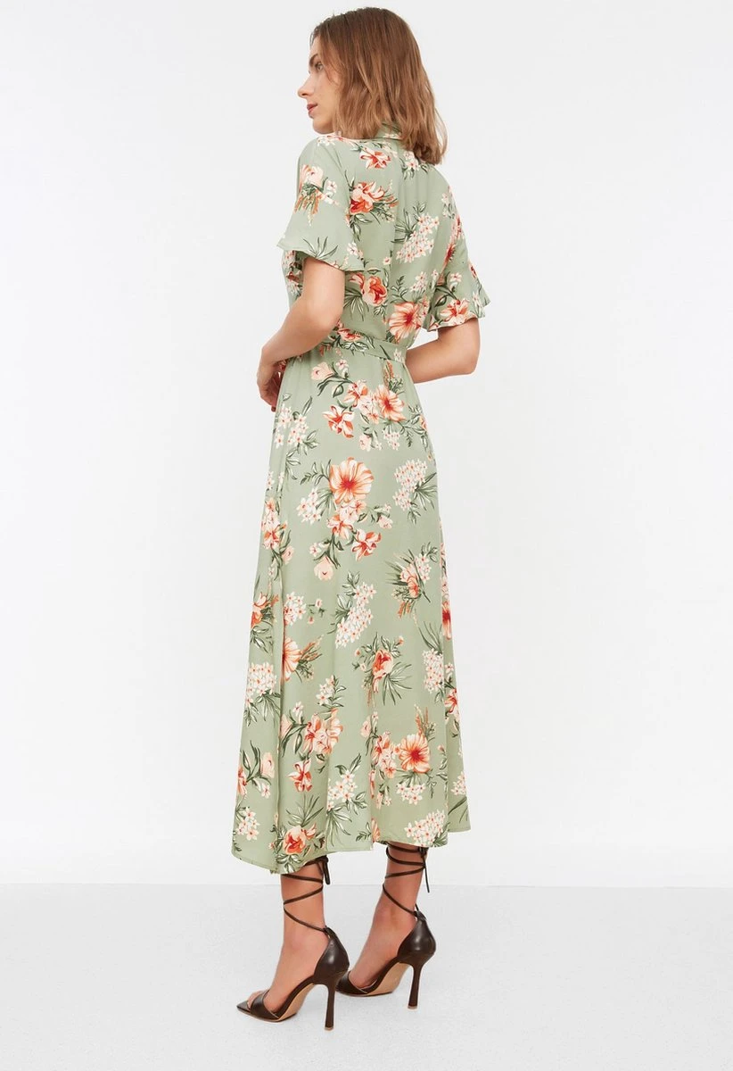 Trendyol Vrouwen Standaard Mouw Kraag Overhemdjurk Jurk 8 Trendyol Vrouwen Standaard Mouw Kraag Overhemdjurk Jurk - Afbeelding 8