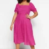 Trendyol Vrouwen Standaard Mouw Vierkante Kraag A-lijn Grote Maten Jurk