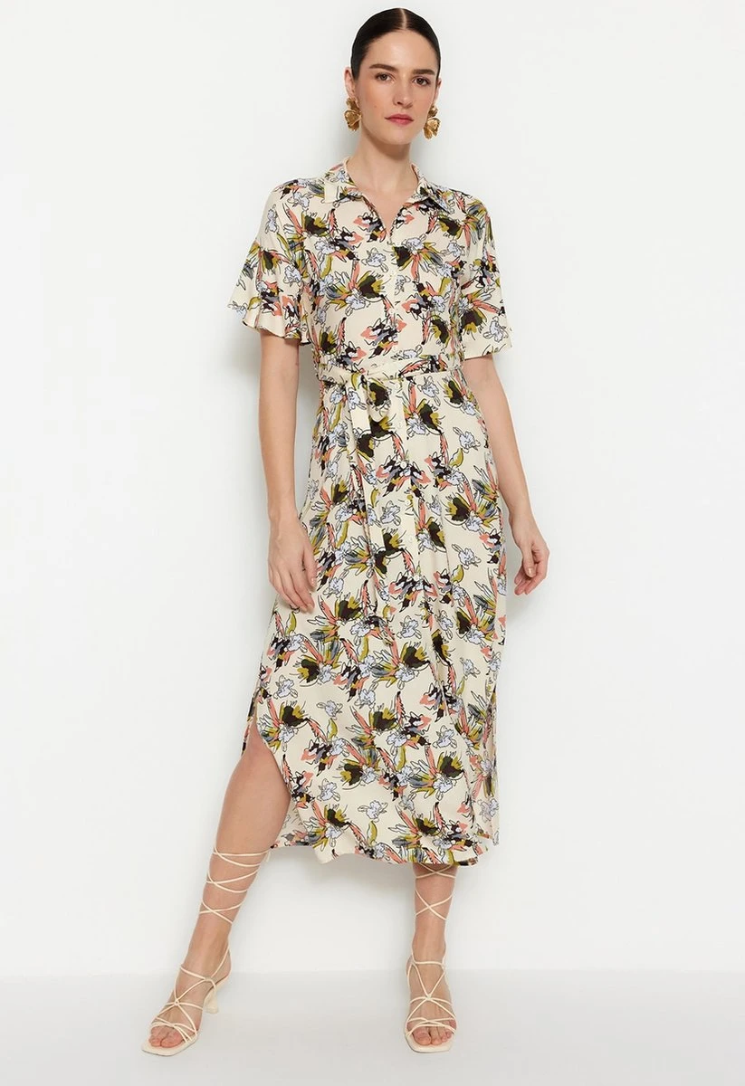 Trendyol Vrouwen Standaard Mouw Kraag Overhemdjurk Jurk 5 Trendyol Vrouwen Standaard Mouw Kraag Overhemdjurk Jurk - Afbeelding 5