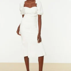 Trendyol Vrouwen Ballon Mouw Lieve Schat Basis Jurk